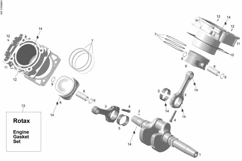 Ski Doo  Expedition TUV V800, 2008 - Crankshaft And Pistons