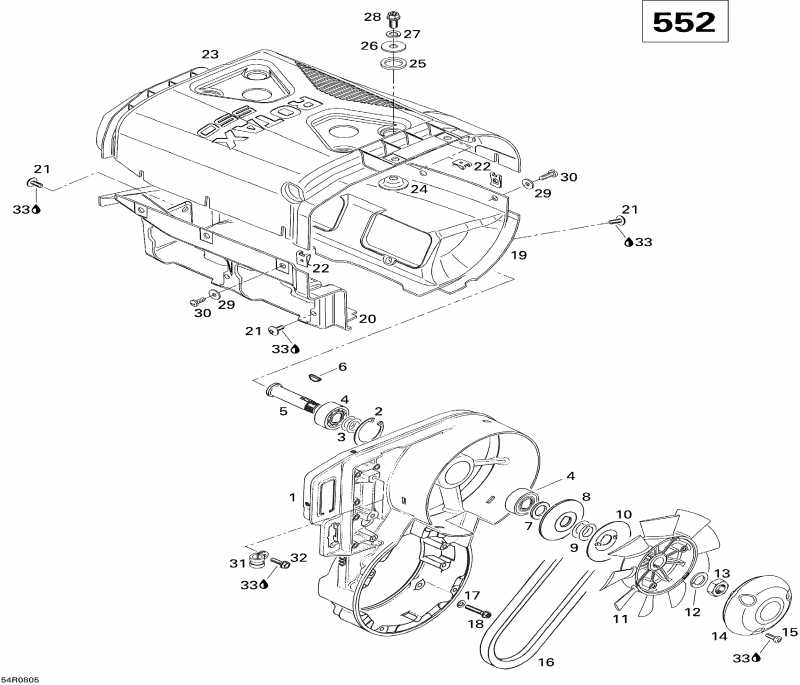 snowmobile  Freestyle Back Country 550F, 2008 ������ - Fan & ������� Cowls V2