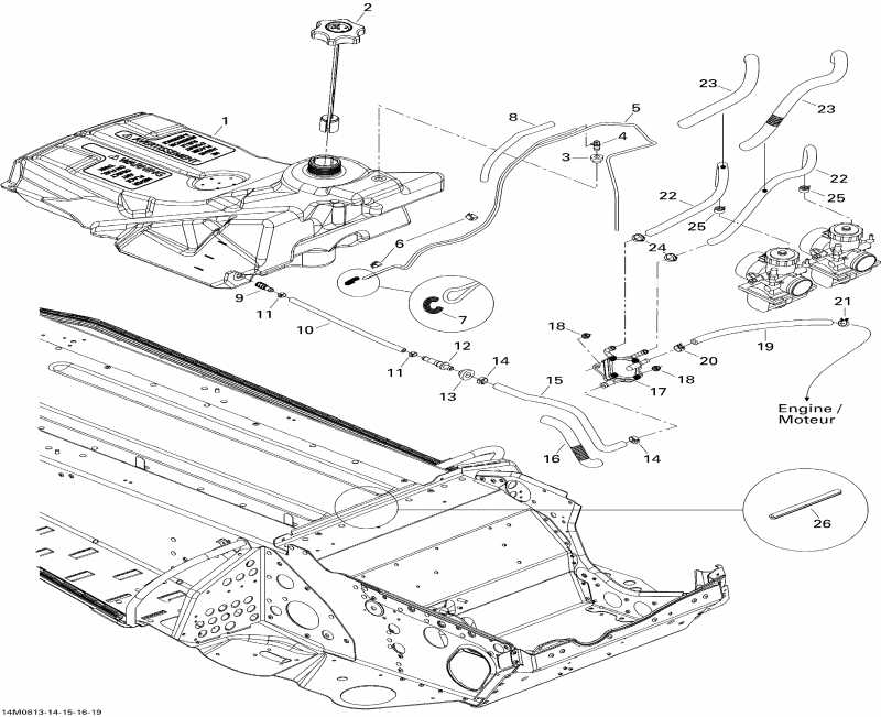 snowmobile Skidoo ����������� Freestyle PARK 550F, 2008 - Fuel System