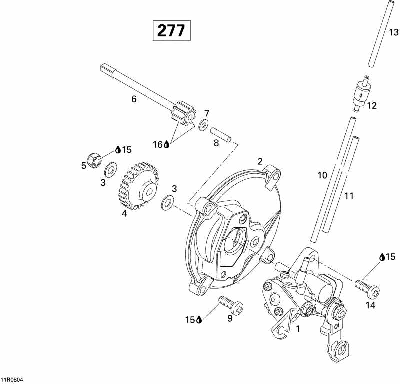 snowmobile ski-doo Freestyle SESSION 300F, 2008 - Oil Pump