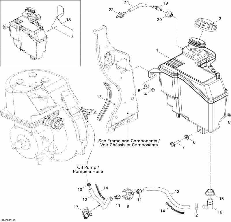 snowmobile Skidoo  Freestyle SESSION 300F, 2008 - Oil System
