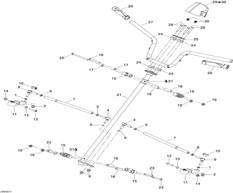 snowmobile Ski-doo Freestyle SESSION 300F, 2008  - Steering