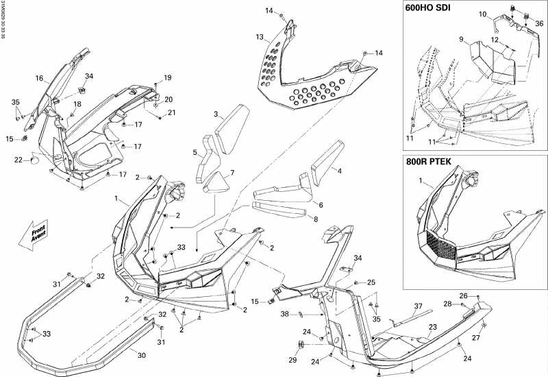  Ski-doo - Bottom Pan 800r