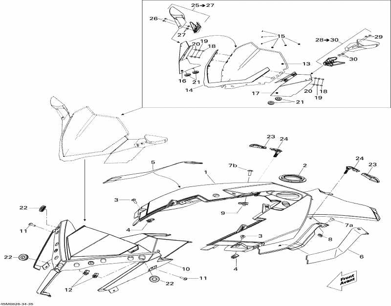 snowmobile Skidoo - Windshield And Console