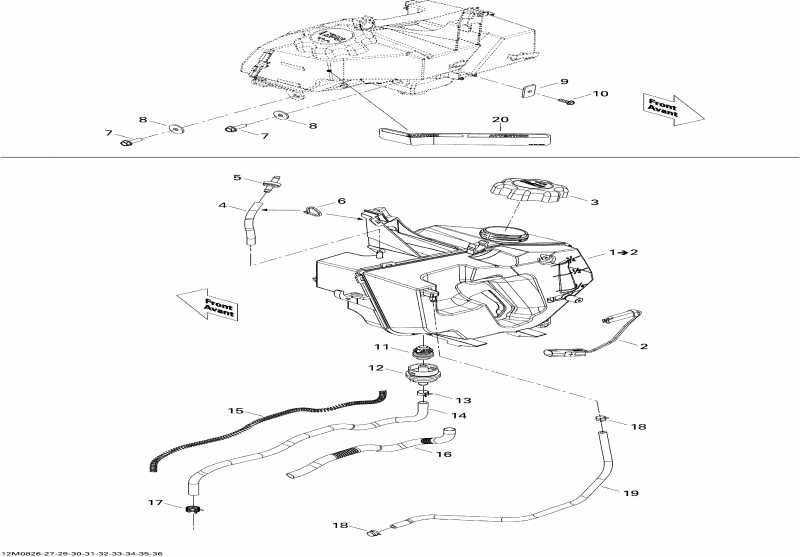 SkiDoo GSX LTD TOURING 600 HO SDI, 2008 - Oil System