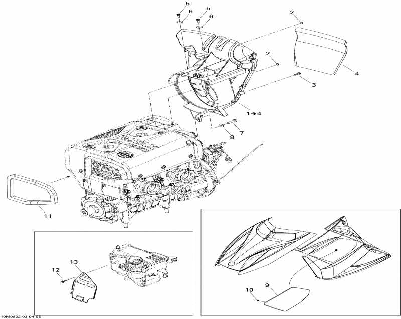 snowmobile ski-doo GTX 550F, 2008  - Cooling System
