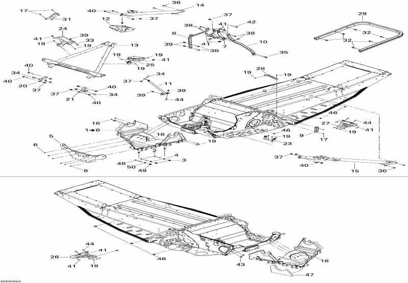 �������� Skidoo ����������� GTX 550F, 2008 - Frame And Components