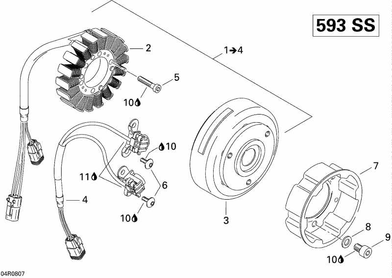 SKIDOO GTX SPORT 500SS, 2008 - Magneto