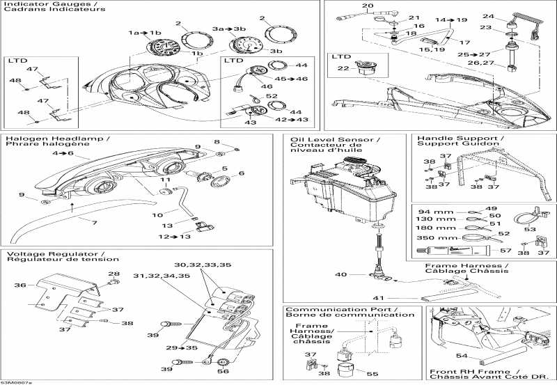 Skidoo GTX SPORT 600 HO SDI, 2008 - Electrical Accessories 1, Sport