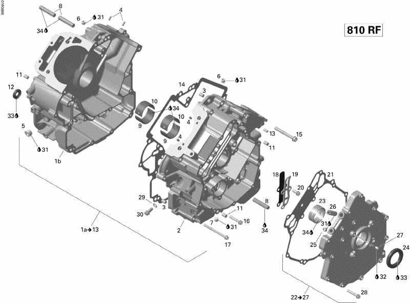 BRP SkiDoo  Legend Touring V800, 2008 - Crankcase