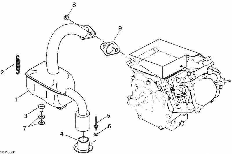 Skidoo Mini Z, 2008  - Exhaust System