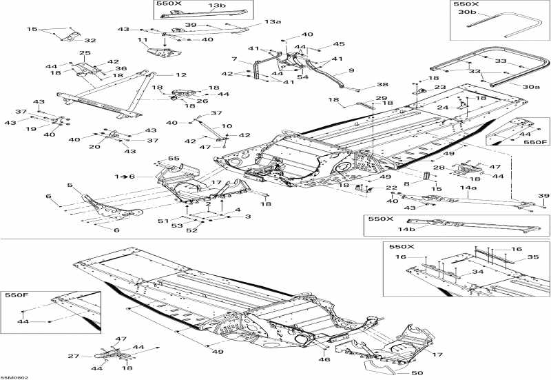 snowmobile SkiDoo - Frame And Components
