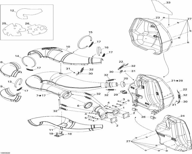    MX Z 600RS, 2008 - Exhaust System