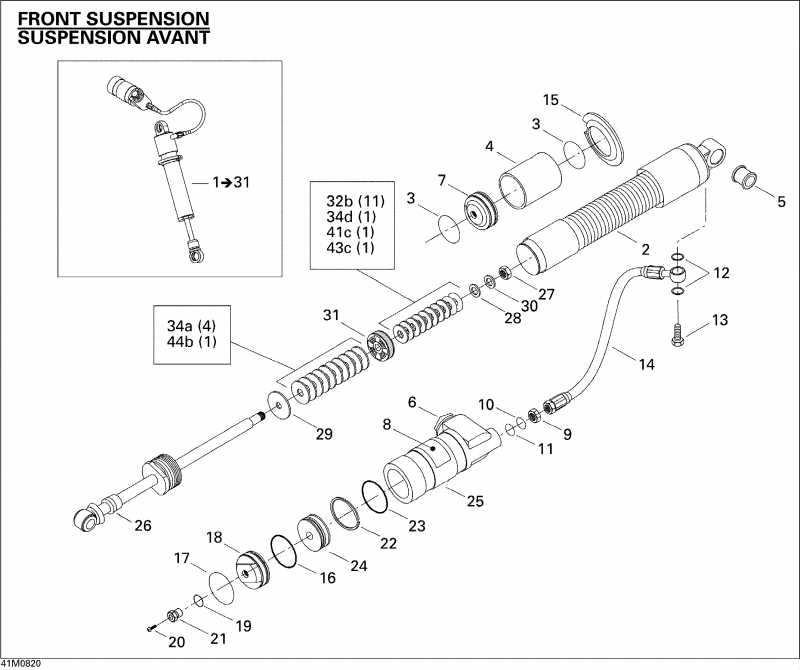 �������� Ski Doo ����������� MX Z 600RS, 2008 - Take Apart Shock, Front