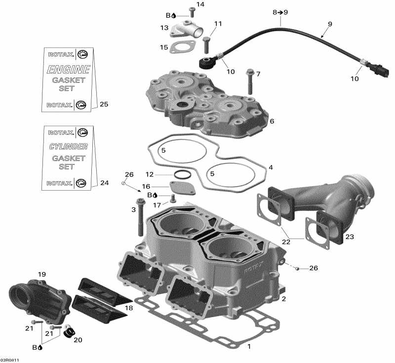 Skidoo MX Z RENEGADE 800R, 2008 - Cylinder And Cylinder Head