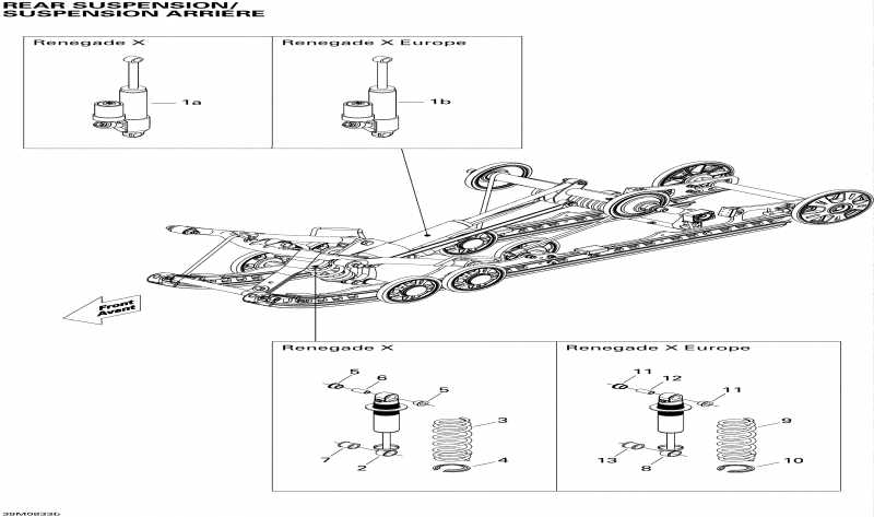 �������� Ski Doo MX Z RENEGADE X 800R, 2008 ������ - Rear Suspension Shocks Renegade X