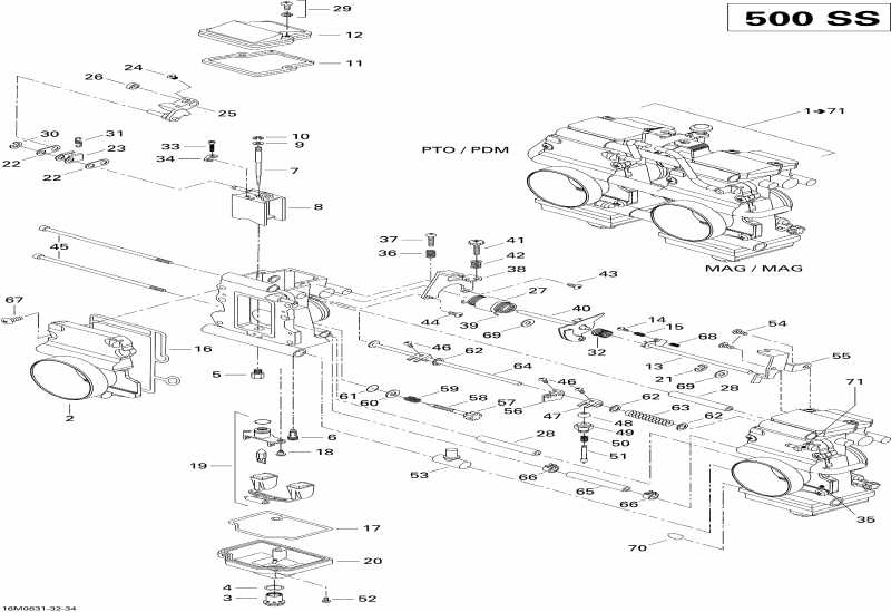 snowmobile SkiDoo MX Z TNT 500SS, 2008 - Carburetor