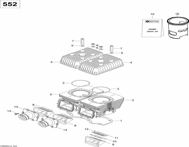  BRP Skandic SUV 550F, 2008  - Cylinder And Cylinder Head 550f