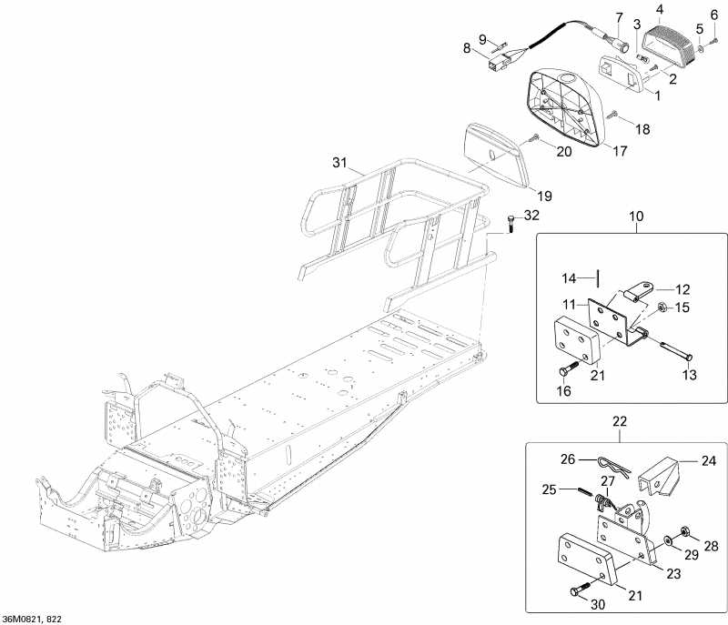  BRP  Skandic SUV 550F, 2008 - Luggage Rack