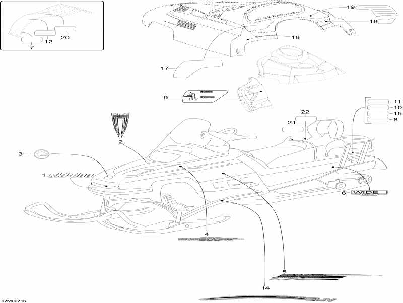 snowmobile Ski Doo  Skandic SUV 600HO SDI, 2008 - Decals 600ho Sdi