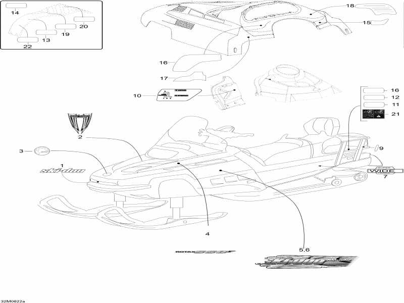 Ski Doo Skandic SWT 550F, 2008  - Decals Swt 550f