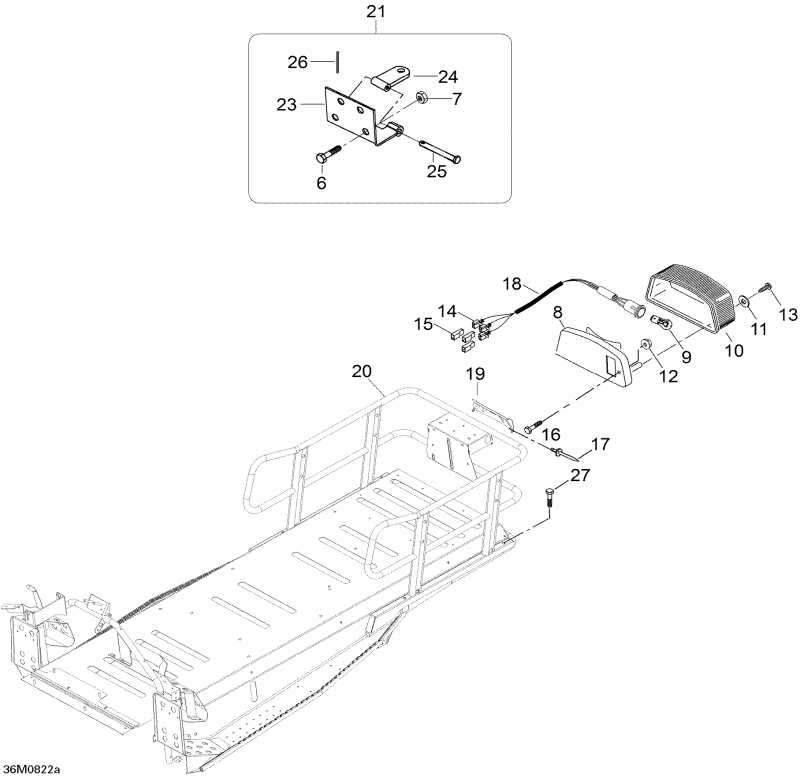 snowmobile Ski Doo  Skandic SWT 550F, 2008 - Luggage Rack Swt 550f