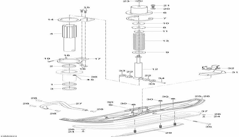 �������� Ski Doo Skandic SWT V-800, 2008 - Front Suspension And Ski