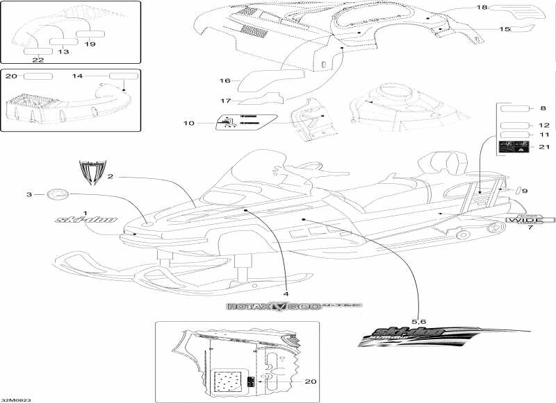  Skidoo Skandic SWT V-800, 2008 - Decals