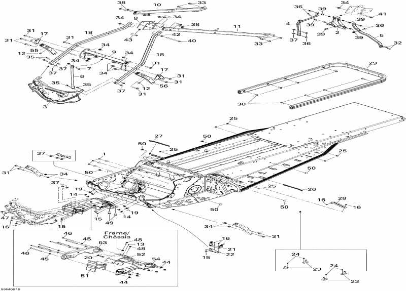  Skidoo  Skandic Tundra LT 550F, 2008 - Frame And Components