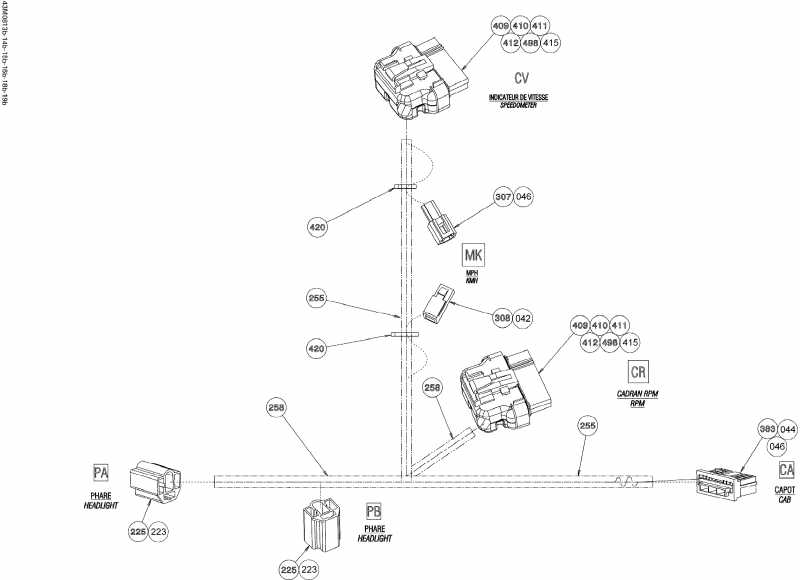   Skandic Tundra LT 550F, 2008  - Electrical Harness Hood