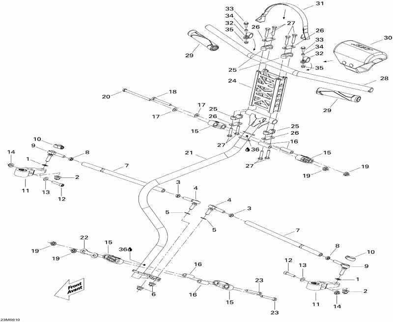   Skandic Tundra LT V-800, 2008  - Steering