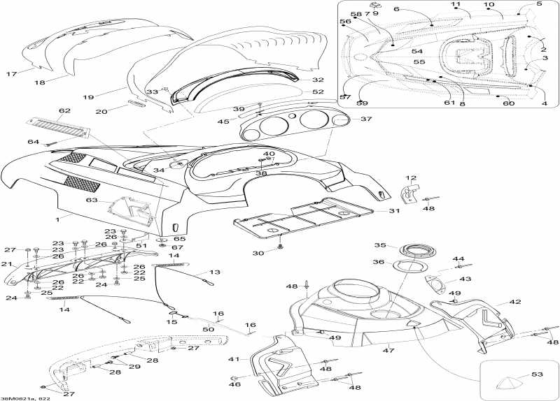 snowmobile ski-doo Skandic WT 550F, 2008 - Hood Wt 550f