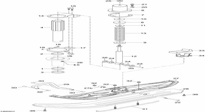 snowmobile - Front Suspension And Ski Wt