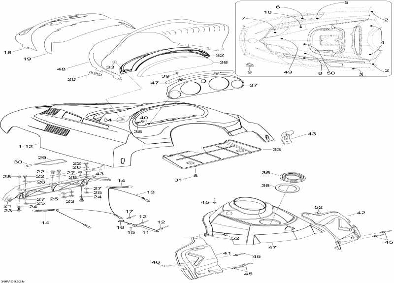 snowmobile BRP SkiDoo Skandic WT 600, 2008  - Hood Wt 600