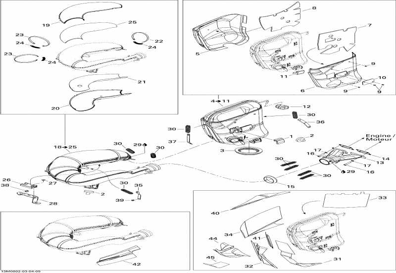 snowmobile Skidoo - Exhaust System