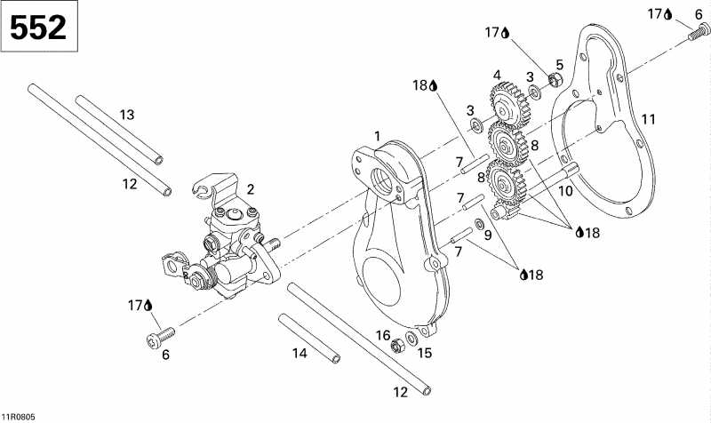  ski-doo  Summit 550F, 2008 - Oil Pump