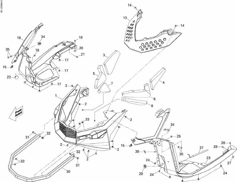 snowmobile Skidoo Summit X 800R, 2008 - Bottom Pan