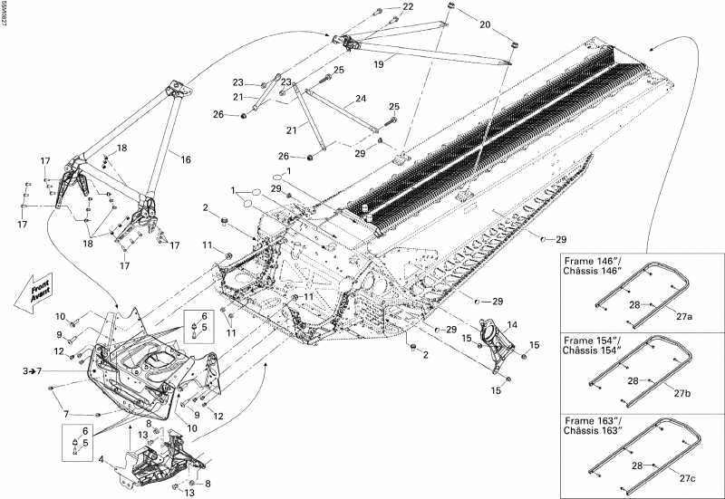 Ski Doo Summit X 800R, 2008 - Frame And Components