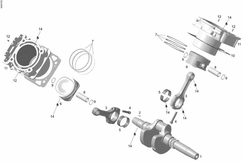 snowmobile   Expedition TUV V800 4-TEC, 2009 - Cylinder And Cylinder Head