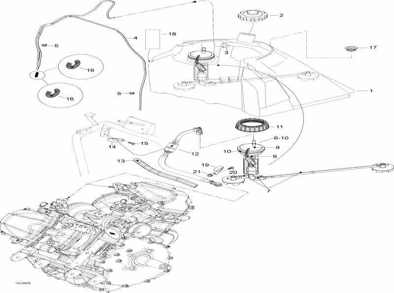  Skidoo Expedition TUV V800 4-TEC, 2009 - Fuel System