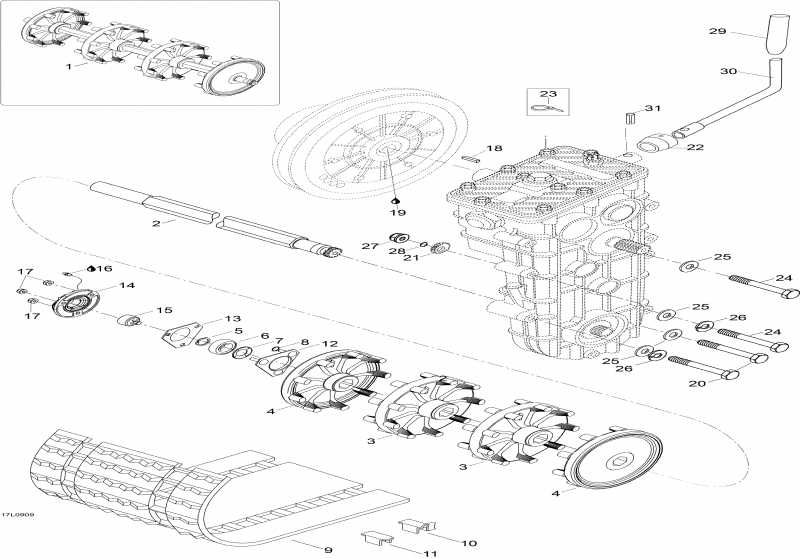 BRP SkiDoo Expedition TUV V800 4-TEC, 2009 ������ - Drive System