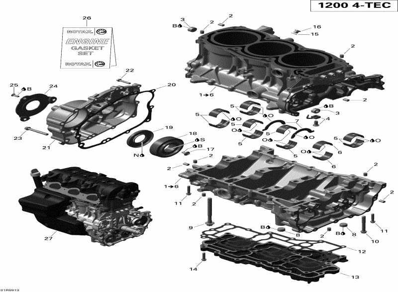  BRP SkiDoo  GSX Limited 1200 4-TEC, 2009 - Engine Block