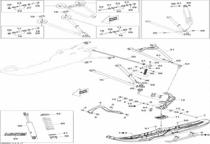 SKIDOO GSX Limited 1200 4-TEC, 2009 ������ - Front Suspension And Ski