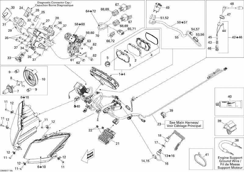 snowmobile BRP SkiDoo GSX Limited 1200 4-TEC, 2009 - Electrical System