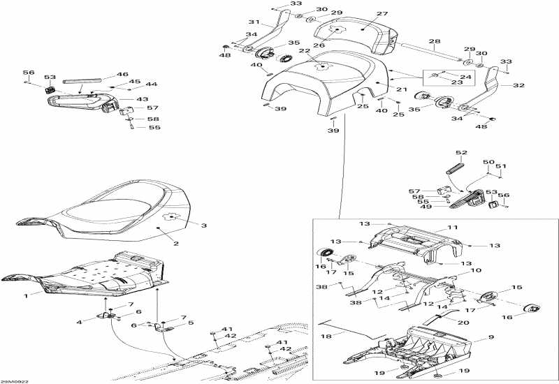 snowmobile BRP  GTX Fan, 2009 - Seat