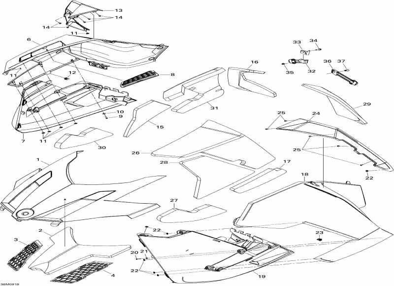 ski-doo GTX LE 600 H.O. E-TEC, 2009  - Hood