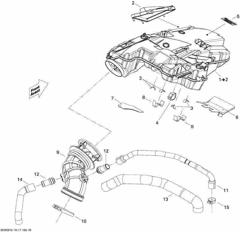  Skidoo  GTX SE 1200 4-TEC, 2009 - Air Intake System