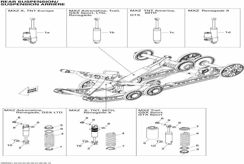  BRP GTX Sport 500SS, 2009  - Rear Suspension Shocks