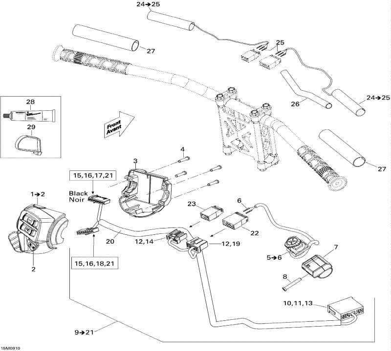  Ski Doo GTX Sport 500SS, 2009  - Steering Wiring Harness