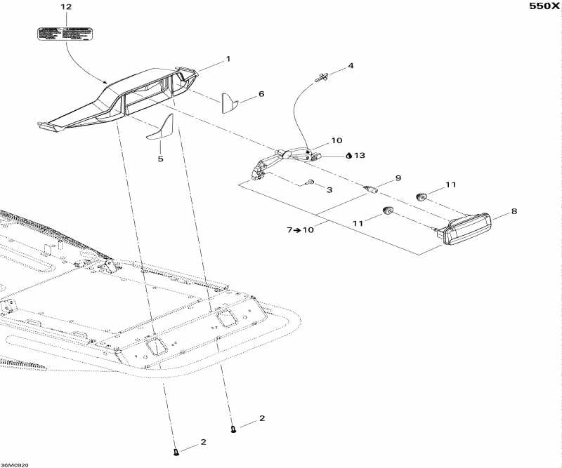 snowmobile Ski Doo MX Z 550X , 2009 - Luggage Rack